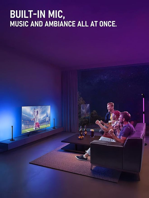LEONLITE LED Corner Floor Lamp with Spotlight, 360° RGBW Floor Lamp with Music Sync, Remote Control for Reading, Living Rooms, Bedrooms, Desktop - LeafyLoom