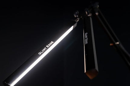 Desk Lamps for Home Office - Double Head LED Desk Lamp with Clamp, 24W, 3 Color Modes, Adjustable Arm, Eye-Caring Light for Study, Drafting, and Crafting, Black - LeafyLoom