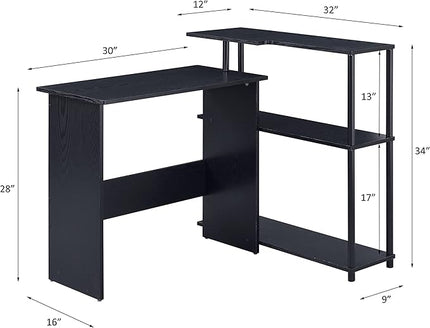 NicBex Kimberly-DW-00038-LWJ Home Office Desks, 39"x32"x34", Black-1 - LeafyLoom