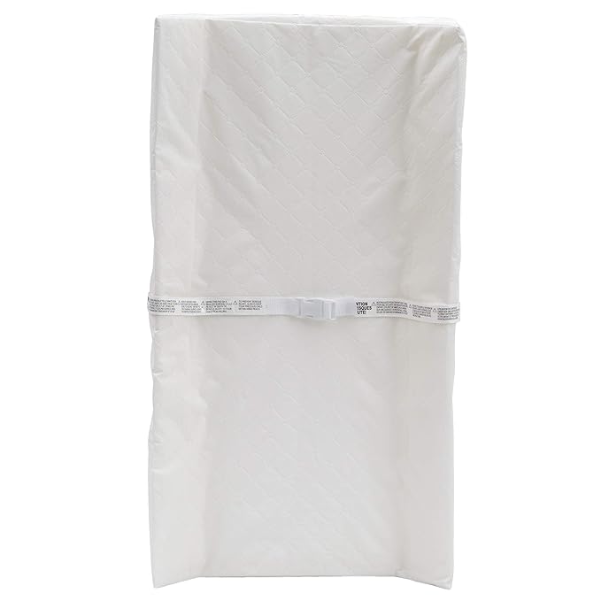 Delta Children Jade Changing Table/Cart, White Melamine/Bronze & Foam Contoured Changing Pad with Waterproof Cover - LeafyLoom