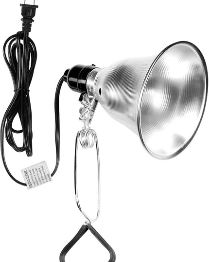 Simple Deluxe Clamp Lamp Light 60 Watt with 5.5 Inch Aluminum Reflector (no Bulb Included), 6 Feet Cord, 1 Pack, Black, New Version - LeafyLoom