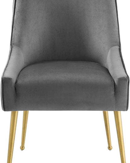 Modway Discern Pleated Back Upholstered Performance Velvet Dining Chair, Gray - LeafyLoom