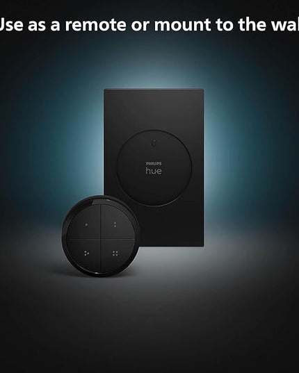 Philips Hue Wall Tap Dial Light Switch, Portable, Black - 1 Pack - Requires Hue Lights and Hue Bridge - Smart Home - Easy, No-Wire Installation PhilipsHue