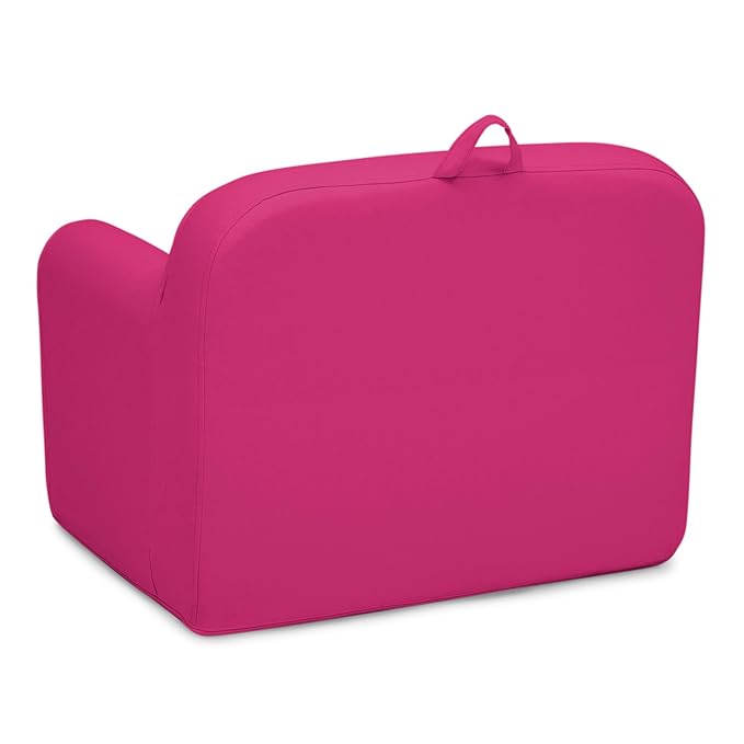 Delta Children Cozee Chair -Foam Kids Chair for Ages 18 Months and Up, Hot Pink - LeafyLoom
