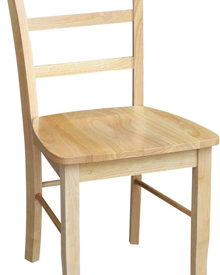 International Concepts Pair of Madrid LadderBack Chairs, Natural - LeafyLoom