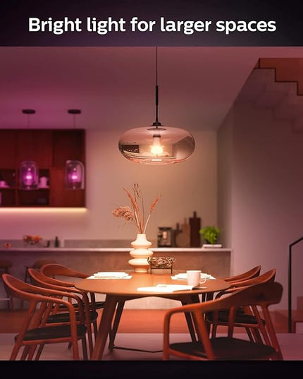 Philips Hue Smart 100W A21 LED Bulb - White and Color Ambiance Color-Changing Light - 1 Pack - 1600LM - E26 - Indoor - Control with Hue App - Works with Alexa, Google Assistant and Apple Homekit PhilipsHue