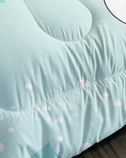 Unicorn Comforter Set 3Pcs Cartoon Dinosaur Kids Bedding Set Rainbow Cloudy Star Bed Set with 1 Comforter and 2 Pillowcases - LeafyLoom