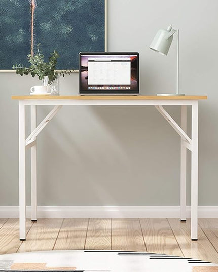 SogesGame Samll Folding Computer Desk, 31.5 inches Folding Table for Small Space, Foldable Computer Desk Simple to Assembly - LeafyLoom