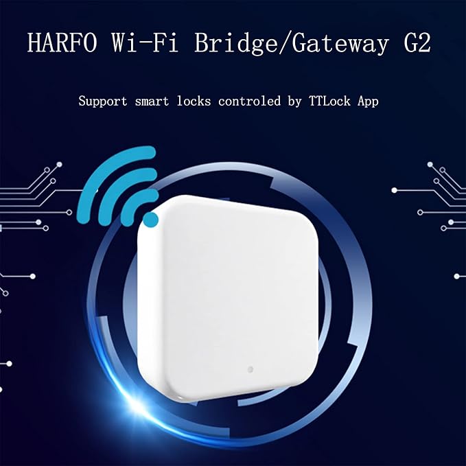 HARFO Wi-Fi Gateway/Wi-Fi Bridge for APP Lock Series, Keyless Entry Electronic Door Lock Bluetooth Lock Wi-Fi Gateway/Wi-Fi Bridge, G2 Gateway, G2 Hub HARFO