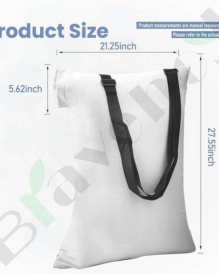 Universal Leaf Vacuum Blower Bag Compatible with Worx Craftsman Toro Black-Decker Husqvarna Leaf Blower Vacuum/Leaf Blowers - Bottom Zip Replacement Bag, Leaf Blower Bag White - LeafyLoom