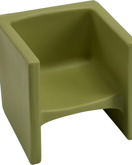 Children's Factory Cube Chair for Kids, Flexible Seating Classroom Furniture for Daycare/Playroom/Homeschool, Indoor/Outdoor Toddler Chair, Fern (CF910-014) - LeafyLoom