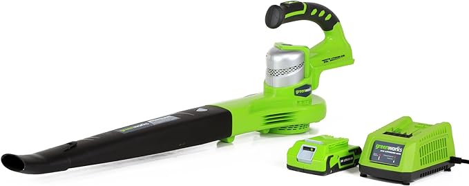 Greenworks 24V Sweeper, 2.0Ah Battery and Charger Included - LeafyLoom