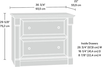 Sauder Palladia Lateral File , Wind Oak finish - LeafyLoom