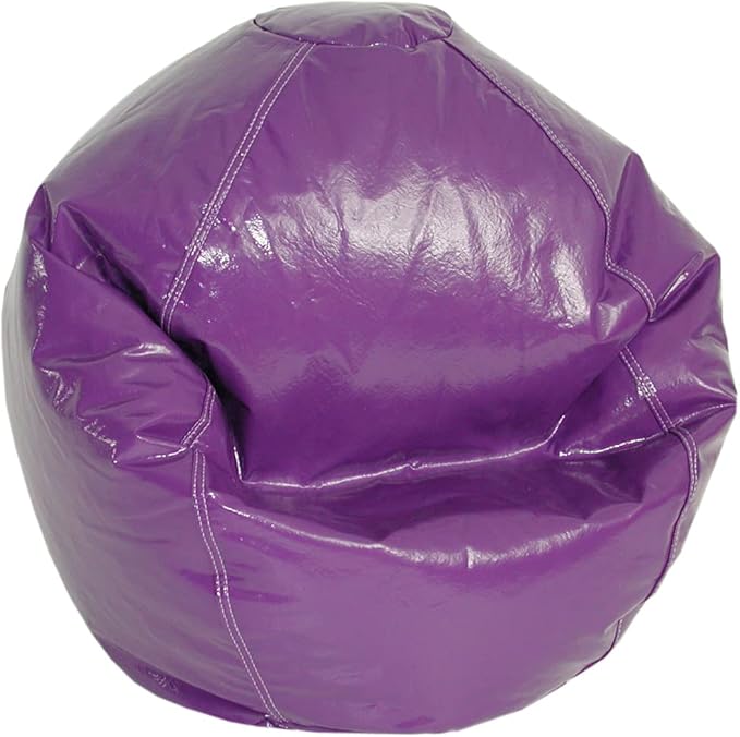 Wet Look Vinyl Bean Bags, Jr Child, Grape - LeafyLoom