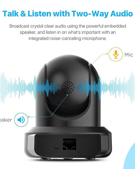 Amcrest ProHD 1080P WiFi 2MP (1920TVL) Indoor Pan/Tilt Security Wireless IP Camera IP2M-841B (Black) Amcrest