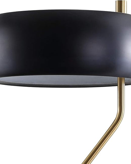 JONATHAN Y JYL6008A Oskar 22.5" Moody Metal LED Desk Lamp Contemporary Glam Minimalist Bedside Desk Nightstand Lamp for Bedroom Living Room Office College Bookcase LED Bulb Included, Black/Brass Gold - LeafyLoom