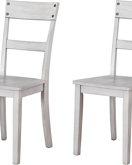 Signature Design by Ashley Loratti Modern Farmhouse 18" Weathered Wood Dining Chair, 2 Count, Gray - LeafyLoom