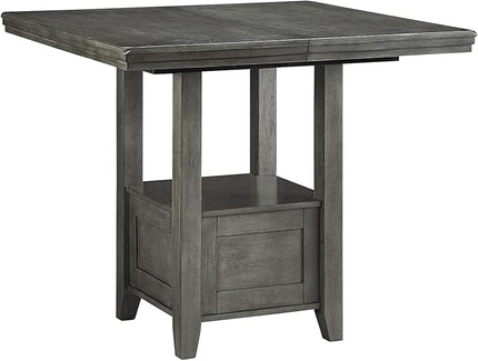 Signature Design by Ashley Hallanden Modern Farmhouse Counter Height Dining Room Extension Table, Dark Gray - LeafyLoom