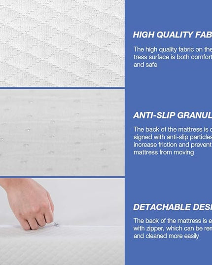 6/8/10/12 inch Gel Memory Foam Mattress for Cool Sleep & Pressure Relief, Medium Firm Mattresses CertiPUR-US Certified/Bed-in-a-Box/Pressure Relieving (8 in, Queen) - LeafyLoom