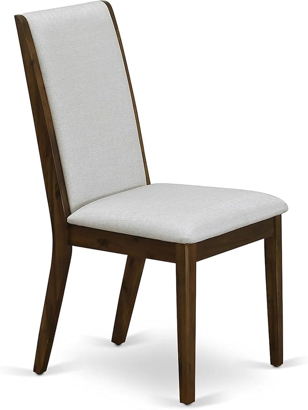 East West Furniture OXLA3-AWA-05 Oxford 3 Piece Room Furniture Set Consist of a Square Dining Table and 2 Upholstered Chairs, 36x36 Inch - LeafyLoom