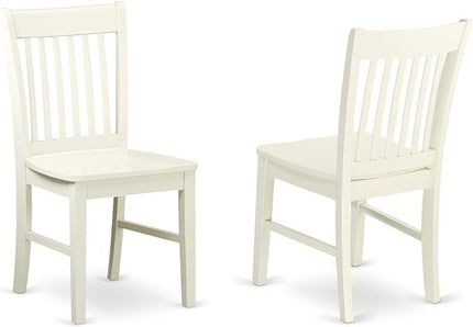 East West Furniture Dublin 3 Piece Dinette Set for Small Spaces Contains a Round Table with Dropleaf and 2 Kitchen Dining Chairs, 42x42 Inch, DLNO3-LWH-W - LeafyLoom