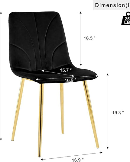 NicBex Haerin-SD-00368-LWJ Dining Chairs, 33.9"x18.1"x17.3", Black - LeafyLoom