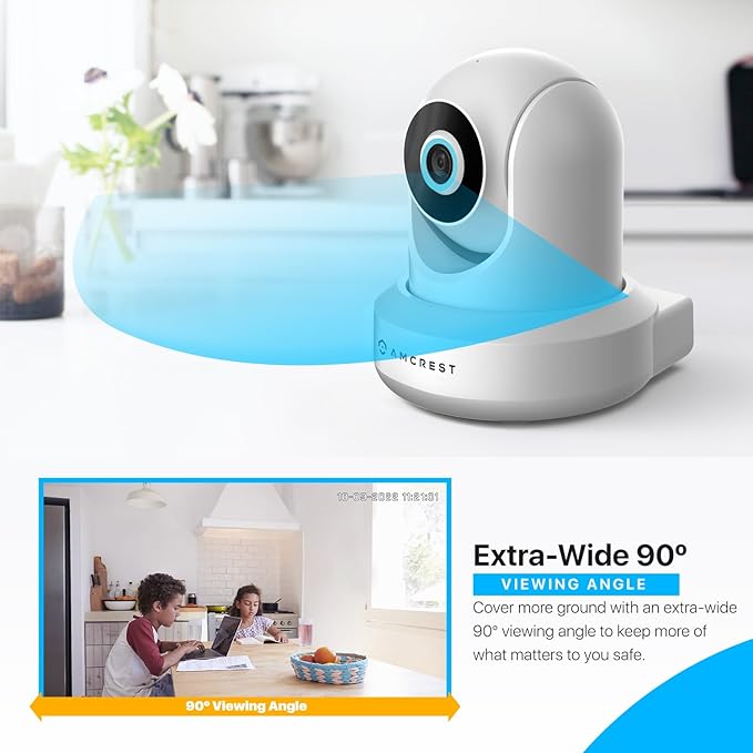 Amcrest 1080P WiFi Security Camera 2MP Indoor Pan/Tilt Wireless IP Camera, IP2M-841W (White) Amcrest