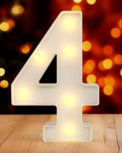 Marquee Number Light Up Number 4 Christmas Decorations Outdoor 40th Birthday Decorations Women 40th Birthday Decorations for Men Baby Shower Decorations for Girl Engagement Party Decorations for Woman - LeafyLoom