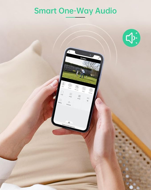 Wireless Security Camera System,Firstrend 5MP Security System Wireless with 4 CCTV Cameras Ultra HD Two Way Audio 8CH DVR 2TB Hard Drive Night Vision Motion Alarm APP for Home Indoor Outdoor firstrend