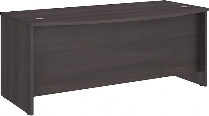 Bush Business Furniture Studio C Bow Front Desk, Computer Table for Home or Professional Office, 72W x 36D, Storm Gray - LeafyLoom