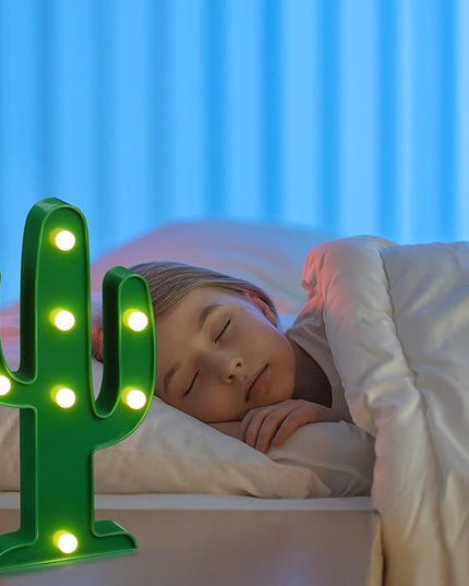 8 Pcs LED Night Light Cactus Night Table Lamp Cactus Party Decorations Cute Mini Cactus Lamp LED Cactus Light for Bedroom Garden Home Cinco De Mayo Mexican Party Decor Gift (10 x 5.71 x 1.1 In) - LeafyLoom