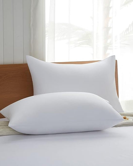 Acanva Bed Pillows for Sleeping 2 Pack, Down Like Filling Luxury Soft Supportive Plush for Side Back and Stomach Sleepers, 2 Count (Pack of 1), White - LeafyLoom