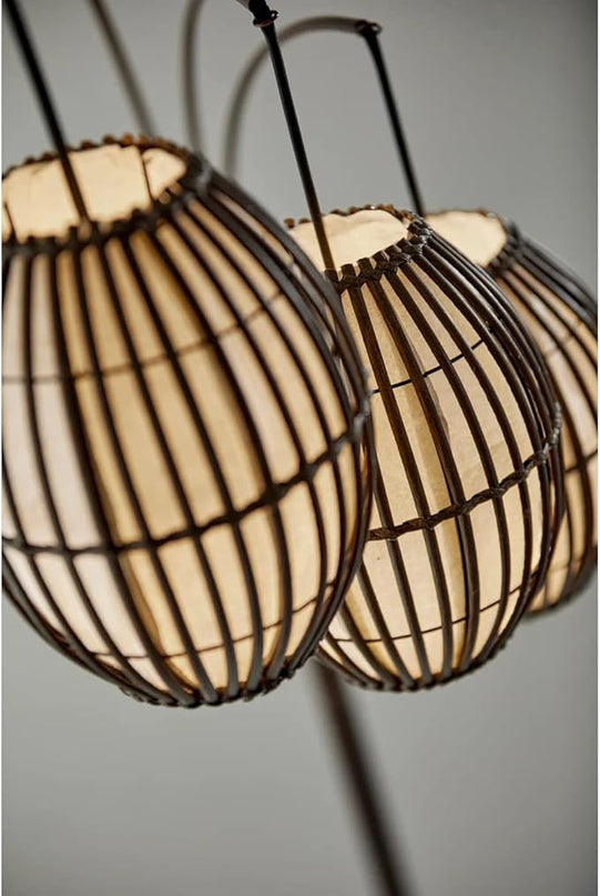 Adesso 4026-26 Maui Arc Lamp, 82 in., 3x60W Incandescent,13 CFL, Antique Bronze, 1 Floor Lamp - LeafyLoom