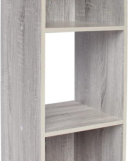 PACHIRA E-Commerce Storage Bookcase Wooden, Unit Shelf, Closet Cabinet, DVD Rack Bookshelf File Organizer Rack in Living Room, Bedroom, Study, each cube 11.22“, 3 Cube, OAK GREY - LeafyLoom