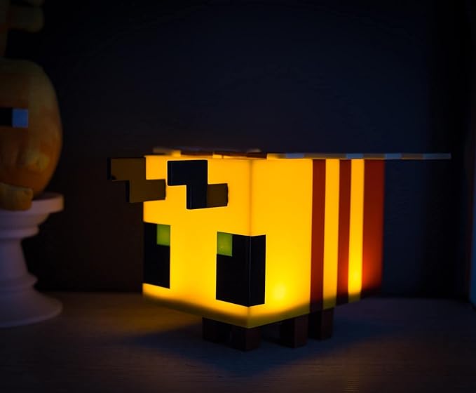 Minecraft Yellow Bee Figural Mood Light | 5 Inches Tall - LeafyLoom