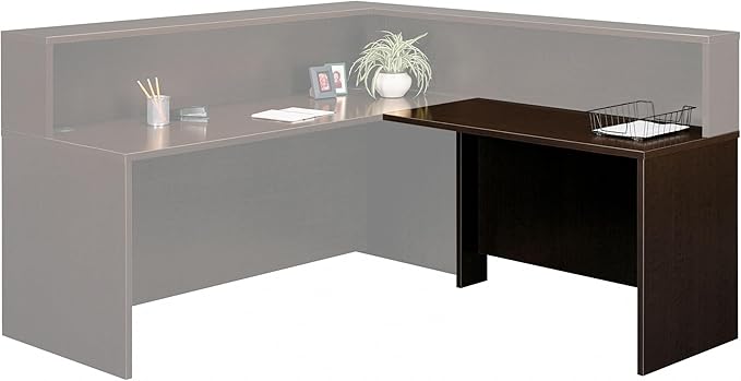 Bush Furniture WC12924 Westfield 48Wx24D Return Bridge Mocha Cherry - LeafyLoom