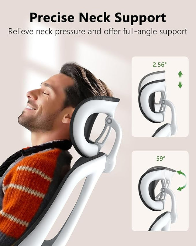 Home Office Desk Chairs, High Back Ergonomic Computer Chair with Flip-up Armrests, Lumbar Support, Mesh Executive Task Chair with Adjustable Headrest, White - LeafyLoom