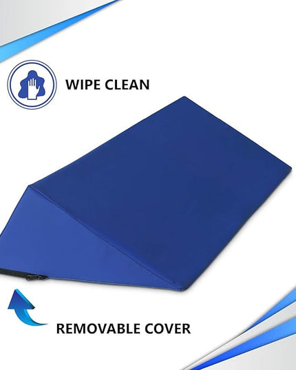 NYOrtho Positioning Wedge Pillow support - Wipe Clean Water Resistant alignment for elderly side sleepers - LeafyLoom