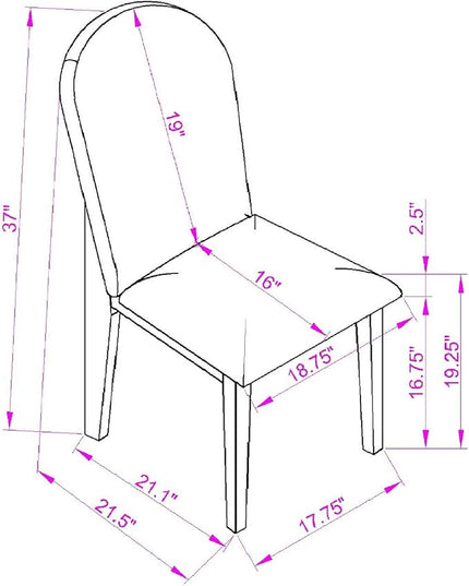 RITSU 5 Piece Round Set, Solid Wood Dining Table with Storage Shelf and 4 Upholstered Chairs, for Kitchen Farmhouse, Apartment, Restaurant, Gray - LeafyLoom