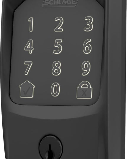 SCHLAGE BE489WB GRW 622 Encode WiFi Deadbolt Smart Lock, Keyless Entry Touchscreen Door Lock with Greenwich Trim, Matte Black SchlageLockCompany