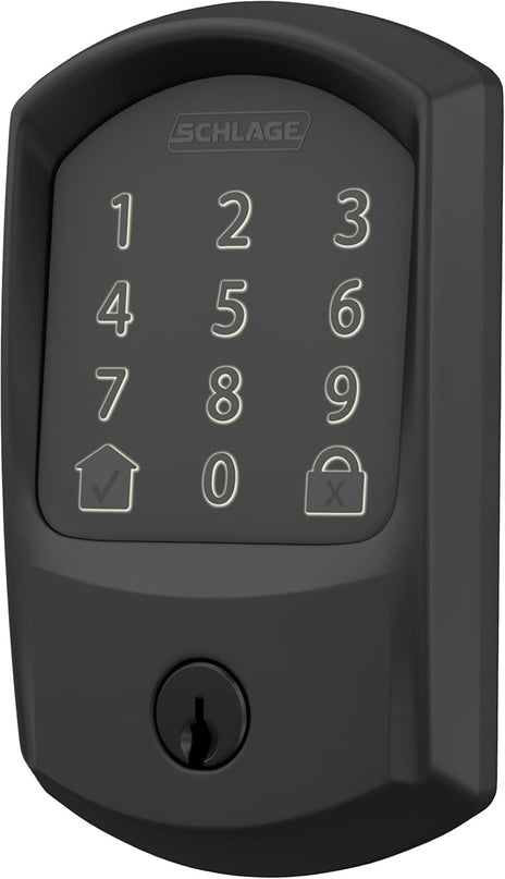 SCHLAGE BE489WB GRW 622 Encode WiFi Deadbolt Smart Lock, Keyless Entry Touchscreen Door Lock with Greenwich Trim, Matte Black SchlageLockCompany