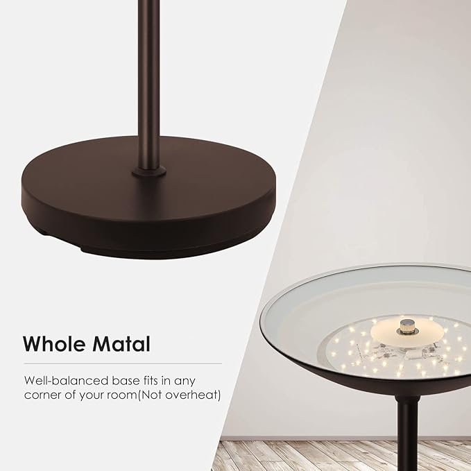 BoostArea Floor Lamp, Standing Lamp, 20W 2000LM LED Torchiere Floor Lamp, Stepless Dimmable, Touch Control, 3000K Daylight, 50000hrs Lifespan, Floor Lamps for Living Room, Standing Lamps for Bedroom - LeafyLoom