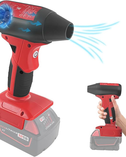 Mini Jet Blower Portable Violent Turbo Fan for Milwaukee 18V M18 Battery, 4-Speed Wireless High Speed Handheld Fan, for Computer Key Board Cleaning,Hair Drying,Camping,Outdoors,Car (No Battery) - LeafyLoom