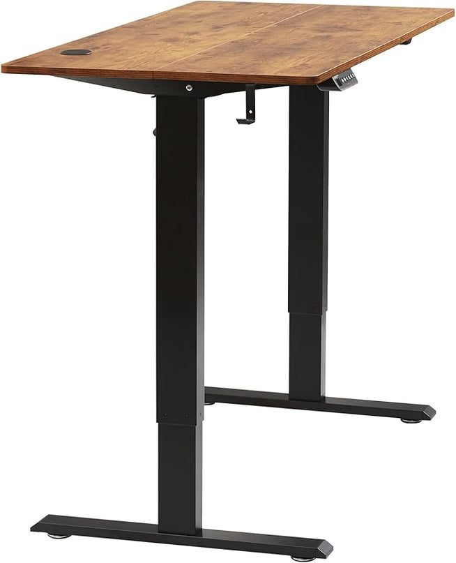 VEVOR Height Adjustable Desk, 55.1 x 23.6 in, 3-Key Modes Electric Standing Desk,Whole Piece Desk Board, Sturdy Dual Metal Frame, Max. Bearing 180 LBS Computer Sit Stand up Desk, for Home and Office - LeafyLoom