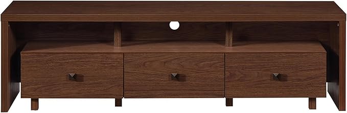 Techni Mobili Elegant 75" with Storage TV Stand, Hickory - LeafyLoom