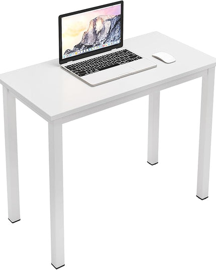 sogesfurniture 31.5 inches Office Desk Computer Desk Gaming Desk Computer Table Sturdy Writing Workstation for Home Office, White - LeafyLoom
