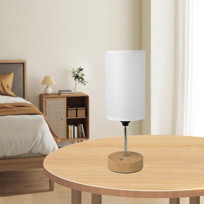 Cordless Lamps Table Lamp Small Light Bedroom Office Desk Battery Operated Rechargeable Dimmable Touch 5000mah Led Portable Outdoor Memory Night Patio Dining Wireless Restaurants Home (White) - LeafyLoom