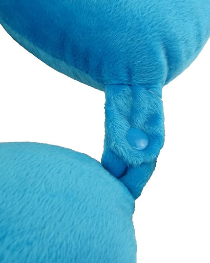Adult Cozy Soft Microfiber Neck Pillow, Compact, Perfect for Plane or Car Travel, Light Blue - LeafyLoom