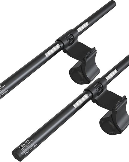 OOWOLF Monitor Light Bar (Pack of 2) Screen Light Bar,CRI≥95 Desk Lamp for Eye-Caring,No Glare,Dual Light,Filter Blue-Light,3-Color Mode,Memory Dimming,e-Reading Task Lamp,Computer Light for Desk - LeafyLoom
