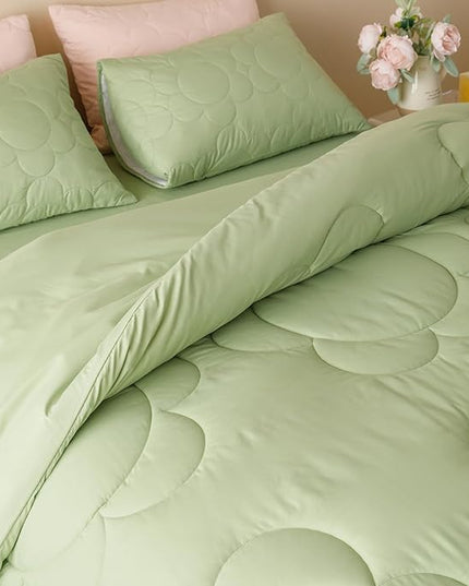 Sage Flower Comforter California King Green Sunflower Print Bed Cal King Comforter Set 3 PCs Green Floral Comforter Set for Women Girls Bedroom Decor All Season Hotel Quality Comforter - LeafyLoom